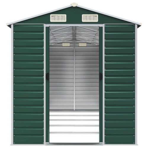 Garden Shed Green 191x470x198cm Galvanised Steel - Image 5