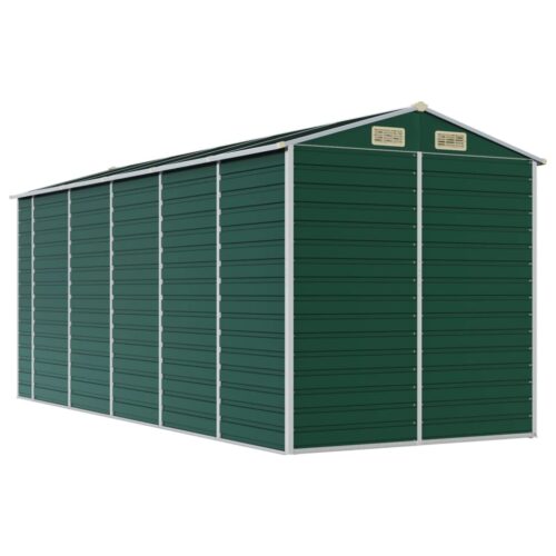 Garden Shed Green 191x470x198cm Galvanised Steel - Image 7