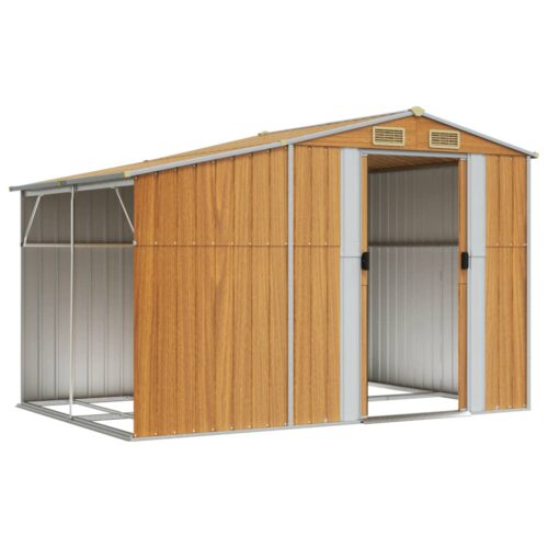 Garden Shed Light Brown 277x192.5x179cm Galvanised Steel - Image 3