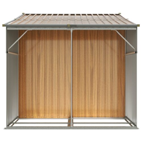 Garden Shed Light Brown 277x192.5x179cm Galvanised Steel - Image 6