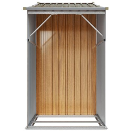 Garden Shed Brown 277x93x179cm Galvanised Steel - Image 5