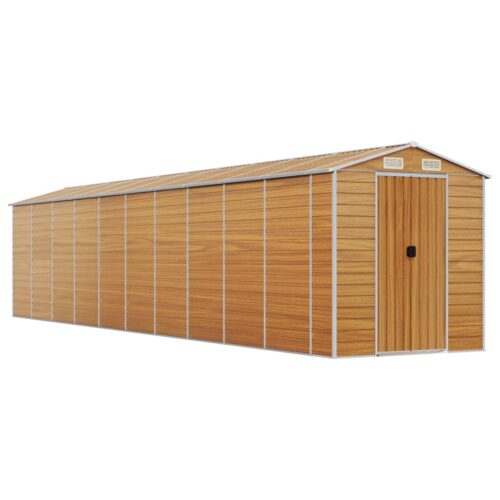 Garden Shed Light Brown 191x895x198cm Galvanised Steel