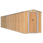 Garden Shed Light Brown 192x1021x223cm Galvanised Steel