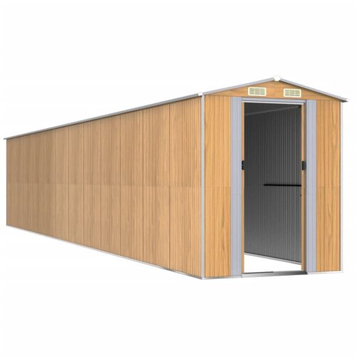 Garden Shed Light Brown 192x1021x223cm Galvanised Steel - Image 3