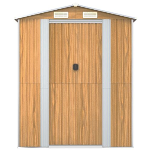 Garden Shed Light Brown 192x1021x223cm Galvanised Steel - Image 4