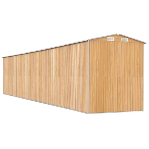 Garden Shed Light Brown 192x1021x223cm Galvanised Steel - Image 6