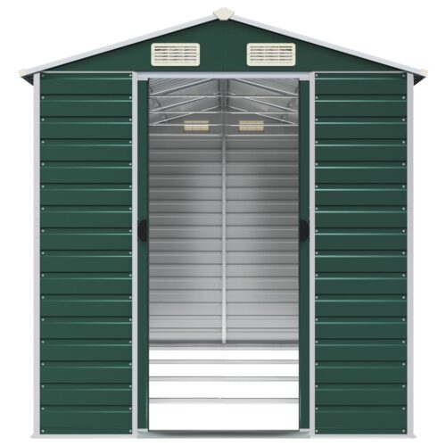 Garden Shed Green 191x385x198cm Galvanised Steel - Image 5