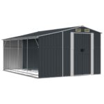 Garden Shed Anthracite 277x365.5x179cm Galvanised Steel