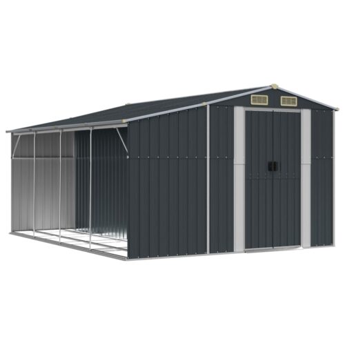 Garden Shed Anthracite 277x365.5x179cm Galvanised Steel