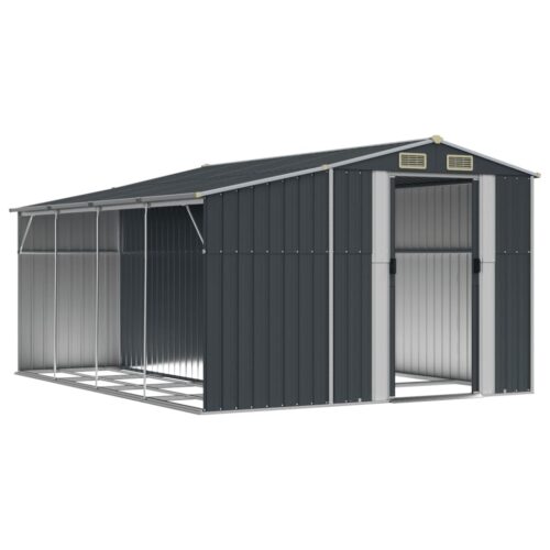 Garden Shed Anthracite 277x365.5x179cm Galvanised Steel - Image 3