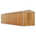 Garden Shed Light Brown 191x810x198cm Galvanised Steel
