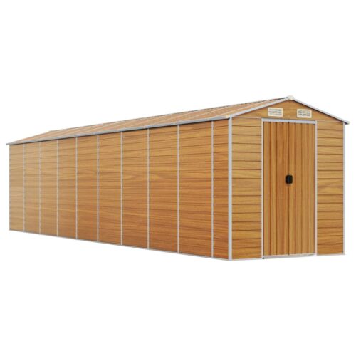 Garden Shed Light Brown 191x810x198cm Galvanised Steel