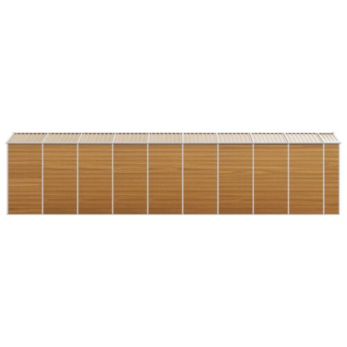 Garden Shed Light Brown 191x810x198cm Galvanised Steel - Image 6