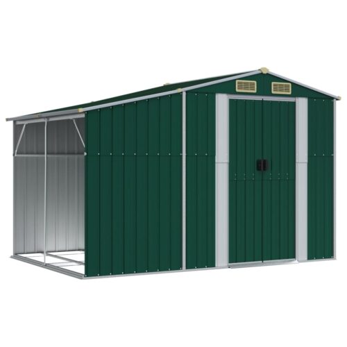 Garden Shed Green 277x192.5x179cm Galvanised Steel
