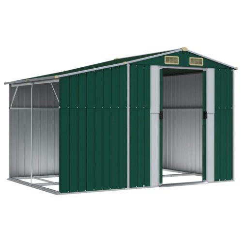 Garden Shed Green 277x192.5x179cm Galvanised Steel - Image 3