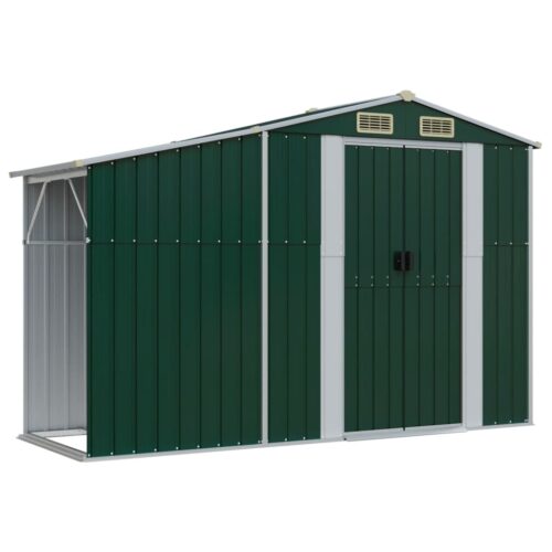 Garden Shed Green 277x192.5x179cm Galvanised Steel - Image 8