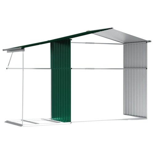 Garden Shed Green 277x192.5x179cm Galvanised Steel - Image 9