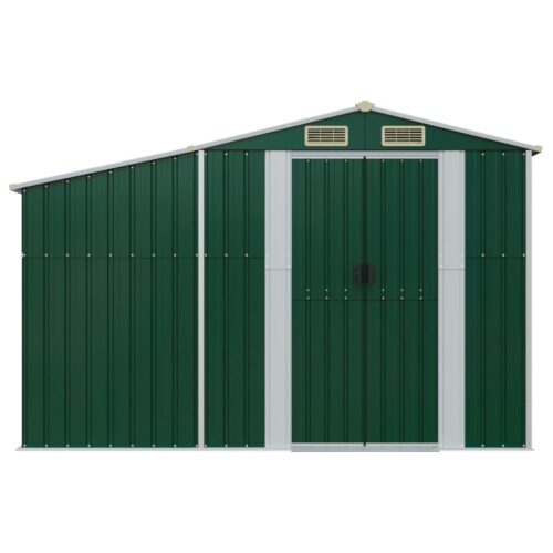 Garden Shed Green 277x93x179cm Galvanised Steel - Image 3