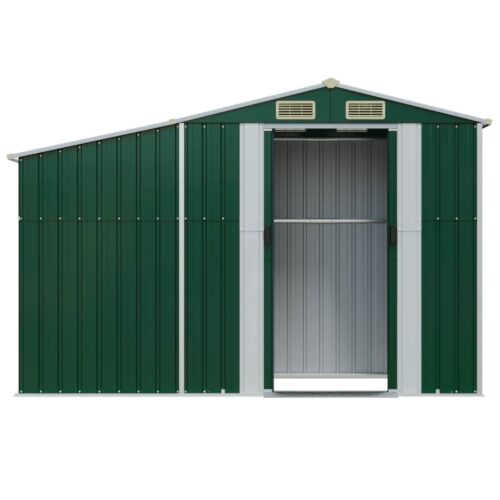 Garden Shed Green 277x93x179cm Galvanised Steel - Image 4
