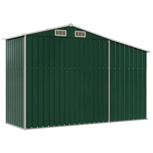 Garden Shed Green 277x93x179cm Galvanised Steel - Image 6