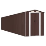 Garden Shed Dark Brown 192x1021x223cm Galvanised Steel