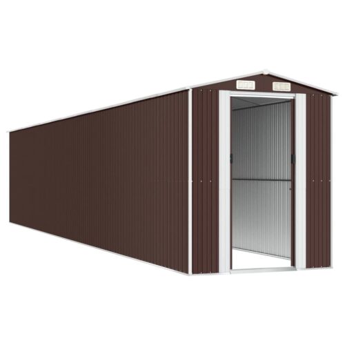Garden Shed Dark Brown 192x1021x223cm Galvanised Steel - Image 4