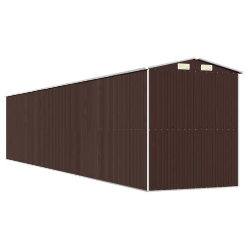 Garden Shed Dark Brown 192x1021x223cm Galvanised Steel - Image 6
