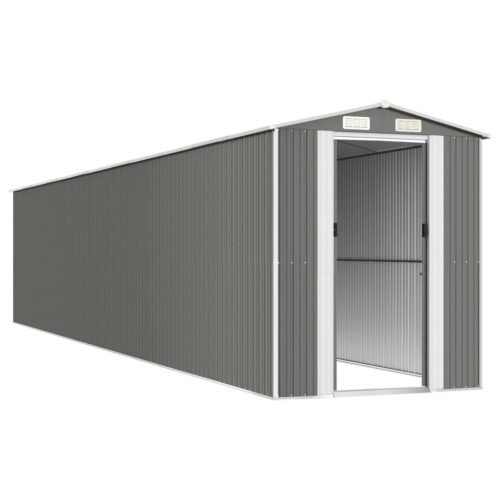 Garden Shed Light Grey 192x1021x223cm Galvanised Steel - Image 4