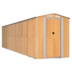 Garden Shed Light Brown 192x855x223cm Galvanised Steel