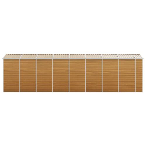 Garden Shed Light Brown 191x725x198cm Galvanised Steel - Image 6