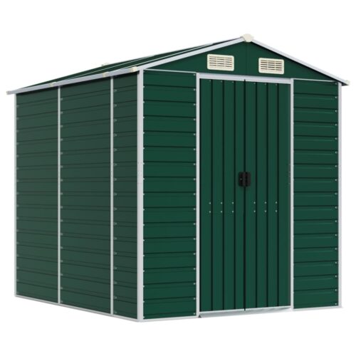 Garden Shed Green 191x215x198cm Galvanised Steel