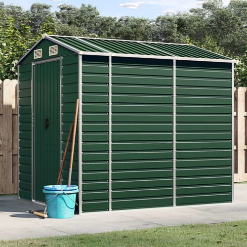 Garden Shed Green 191x215x198cm Galvanised Steel - Image 2