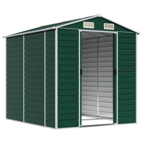 Garden Shed Green 191x215x198cm Galvanised Steel - Image 3