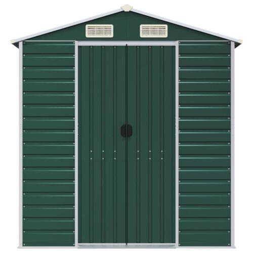 Garden Shed Green 191x215x198cm Galvanised Steel - Image 4