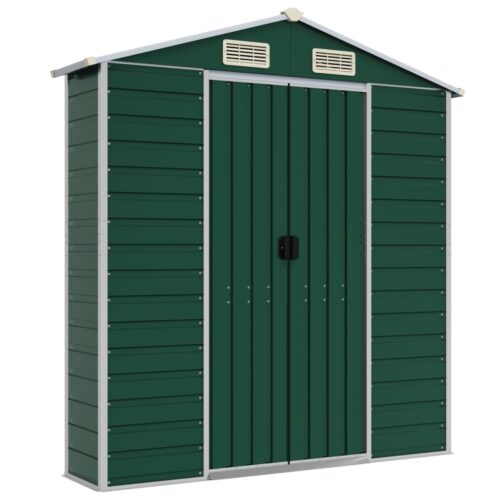 Garden Shed Green 191x215x198cm Galvanised Steel - Image 8