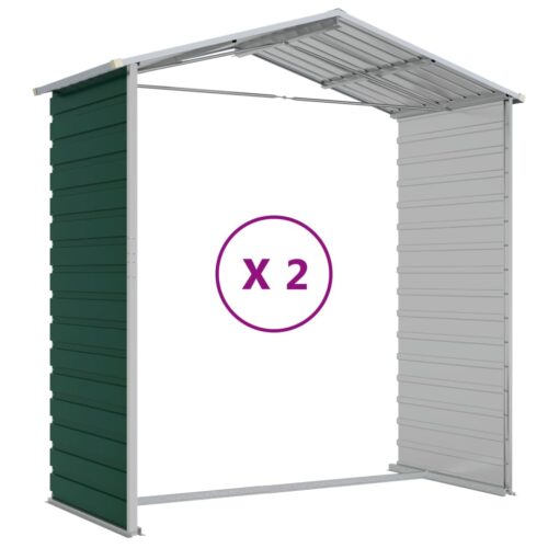 Garden Shed Green 191x215x198cm Galvanised Steel - Image 9