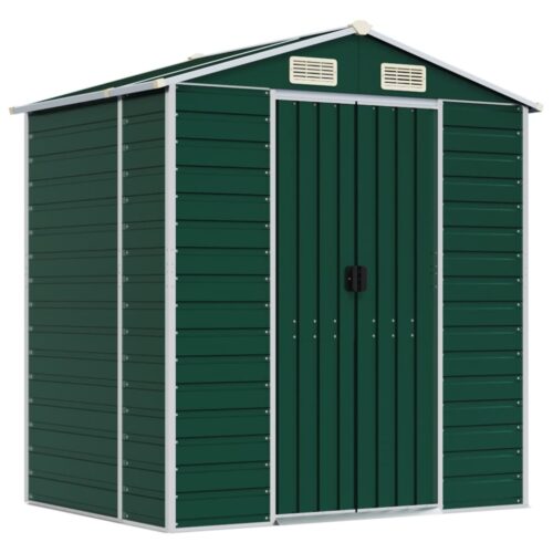 Garden Shed Green 191x130x198cm Galvanised Steel