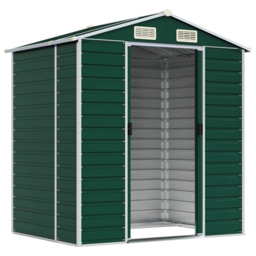 Garden Shed Green 191x130x198cm Galvanised Steel - Image 3