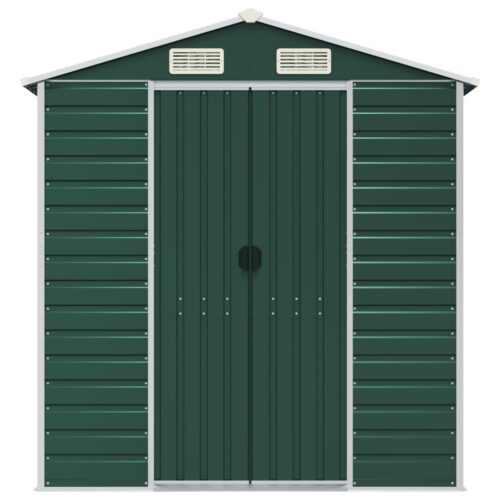Garden Shed Green 191x130x198cm Galvanised Steel - Image 4