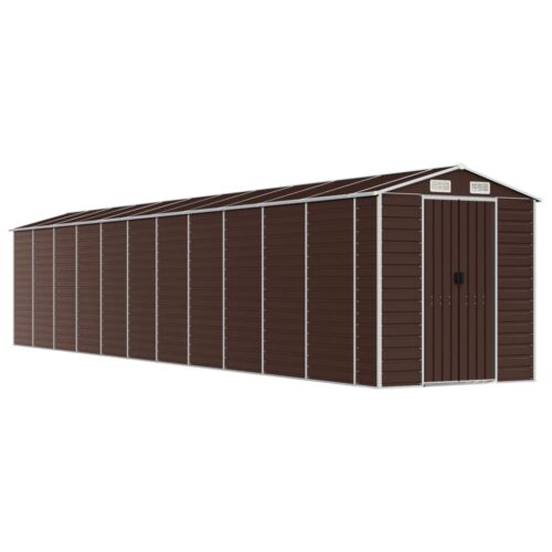 Garden Shed Brown 191x980x198cm Galvanised Steel