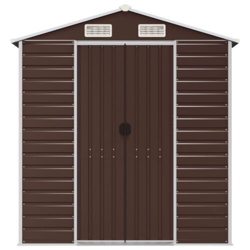 Garden Shed Brown 191x980x198cm Galvanised Steel - Image 4