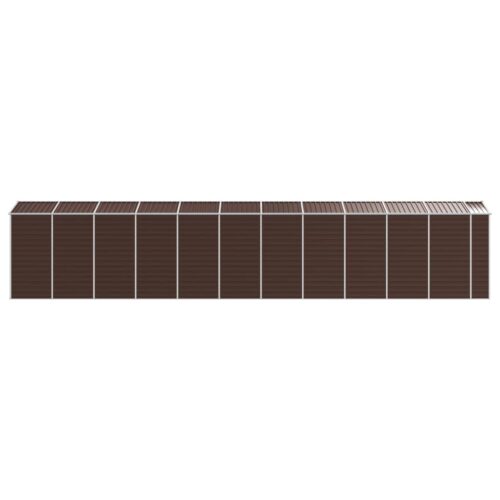 Garden Shed Brown 191x980x198cm Galvanised Steel - Image 6