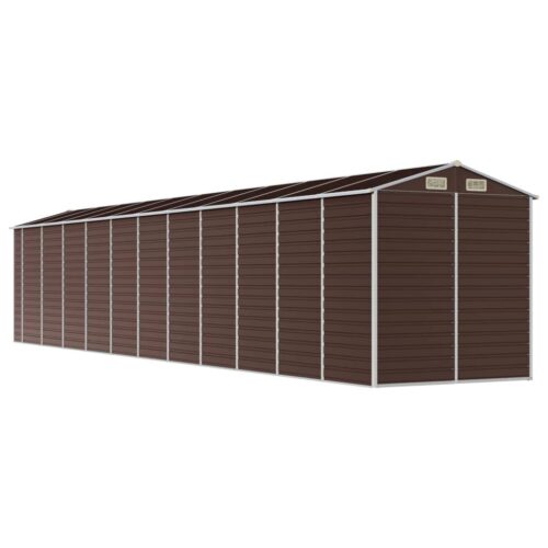 Garden Shed Brown 191x980x198cm Galvanised Steel - Image 7