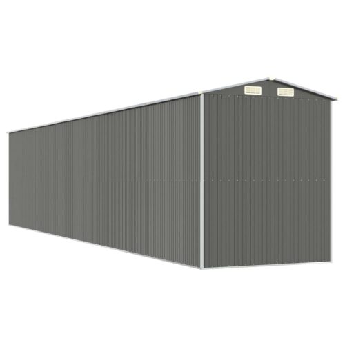 Garden Shed Light Grey 192x938x223cm Galvanised Steel - Image 6