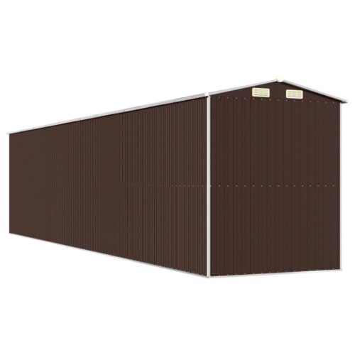 Garden Shed Dark Brown 192x855x223cm Galvanised Steel - Image 6