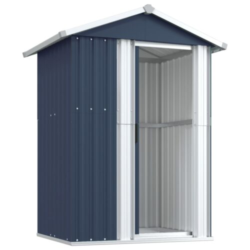 Garden Shed Anthracite 126x97.5x177cm Galvanised Steel - Image 4