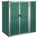 Garden Tool Shed Green 161x89x161cm Galvanised Steel
