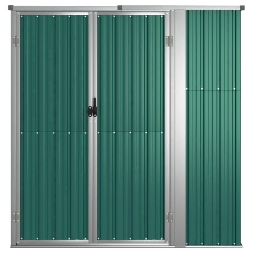 Garden Tool Shed Green 161x89x161cm Galvanised Steel - Image 3