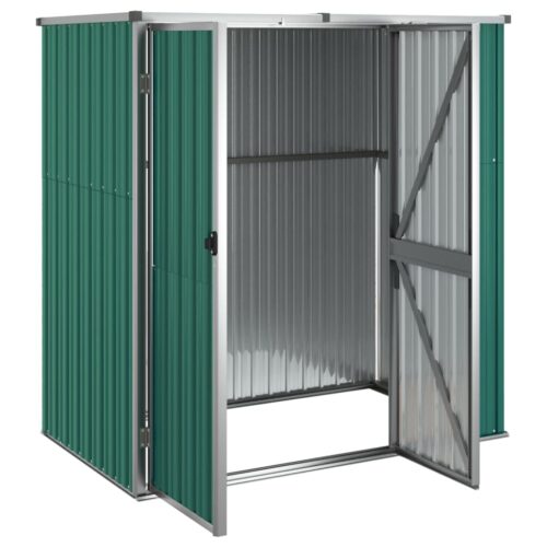 Garden Tool Shed Green 161x89x161cm Galvanised Steel - Image 4