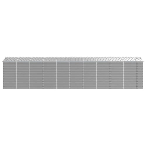 Garden Shed Light Grey 191x895x198cm Galvanised Steel - Image 6